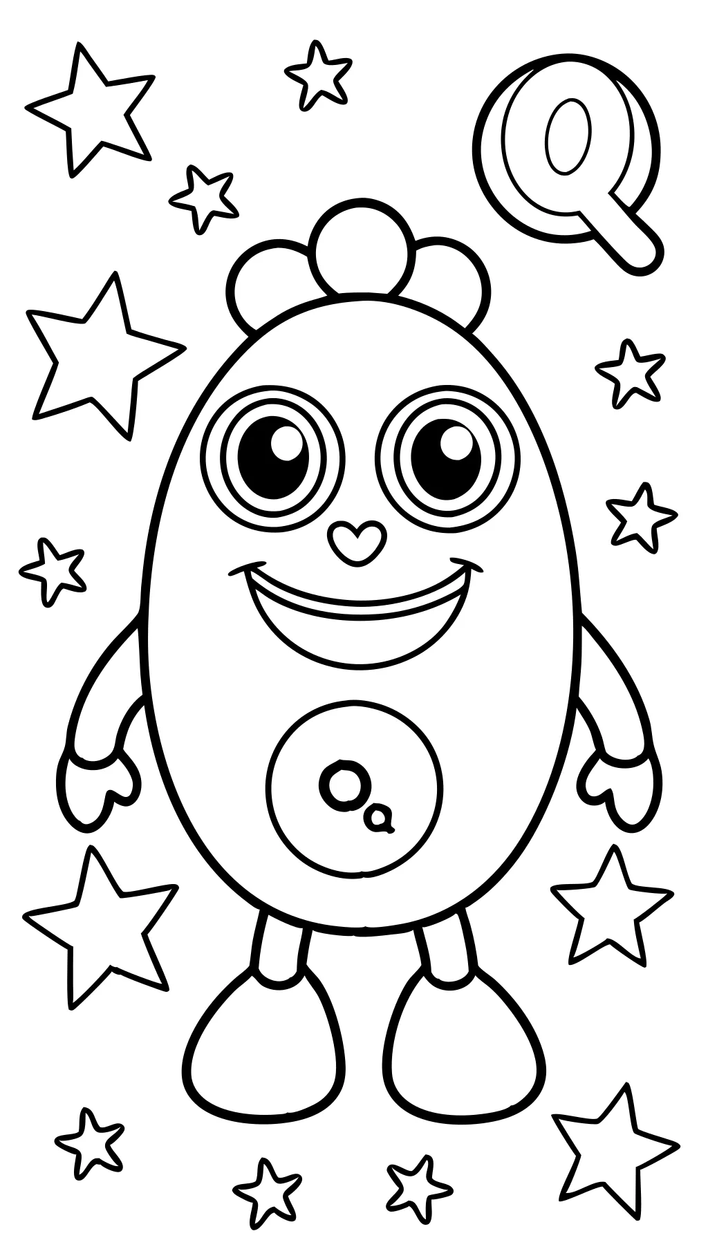 q coloring page